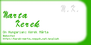 marta kerek business card